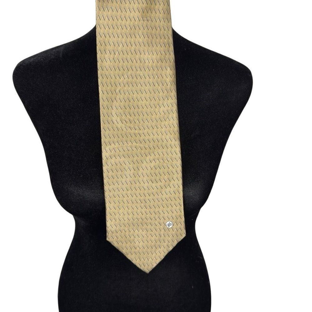 Versace 100% Silk Golden Satin Tie